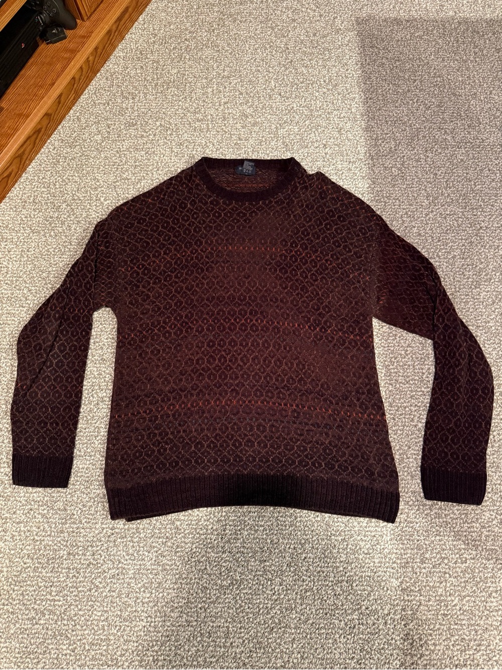 Vintage Brown Homeycomb Multicolor Sweater